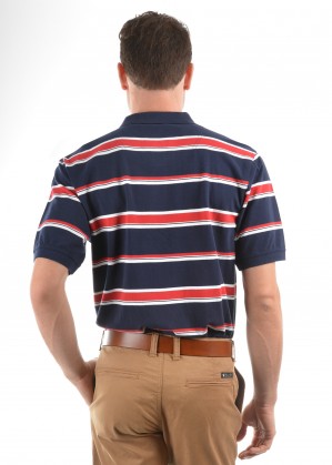 MENS LEO STRIPE S/S POLO