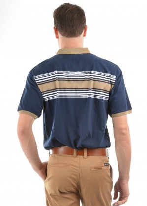 MENS JUSTIN STRIPE S/S POLO