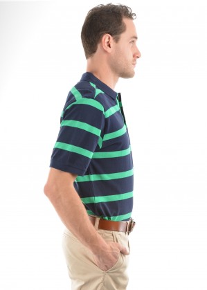 MENS MASON STRIPE 1-POCKET S/S POLO