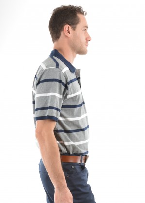 MENS PATRICK STRIPE 1-POCKETS S/S POLO