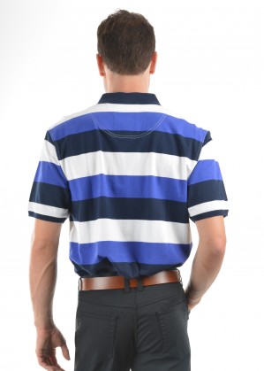 MENS DECLAN STRIPE 1-POCKET S/S POLO