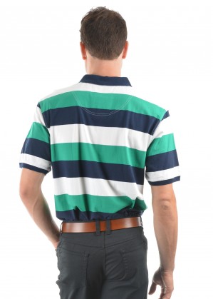 MENS DECLAN STRIPE 1-POCKET S/S POLO