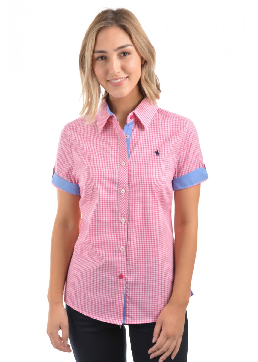 WOMENS HAILEY CHECK S/S SHIRT