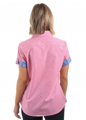 WOMENS HAILEY CHECK S/S SHIRT
