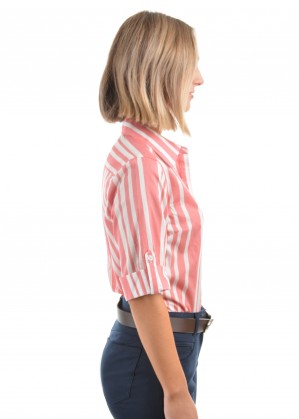 WOMENS ABBIE PRINT 3/4 SLEEVE SHIRT