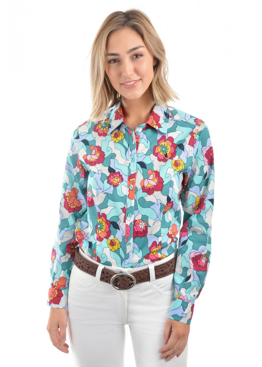 WOMENS FREIDA PRINT L/S SHIRT