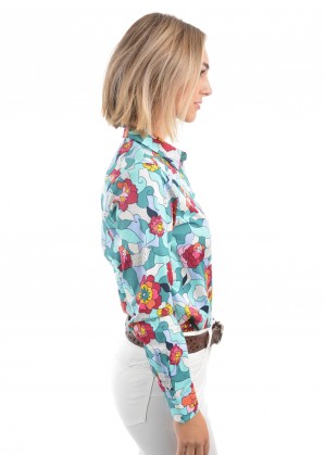WOMENS FREIDA PRINT L/S SHIRT