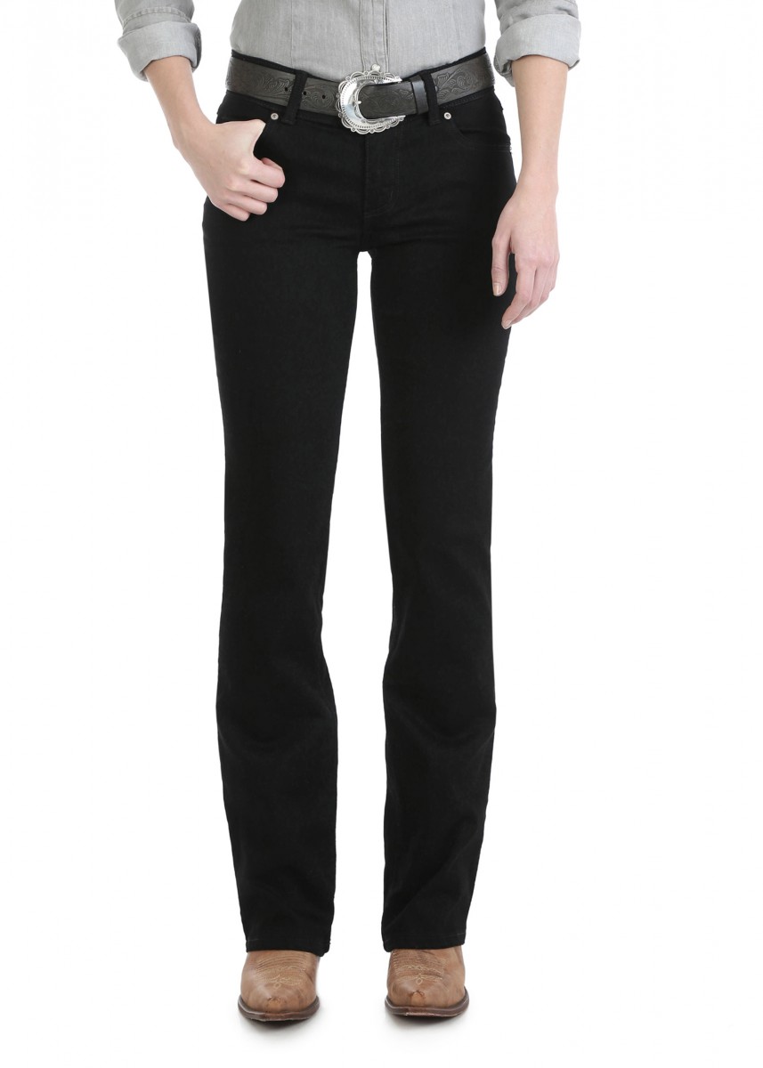 Womens Mid Rise Boot Cut Jean - 34 Leg 