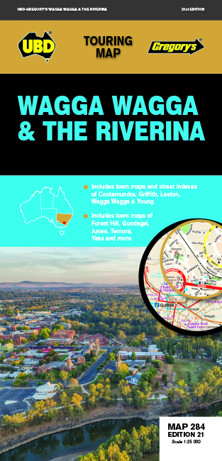 NEW Wagga Wagga & The Riverina Map 284 21st ed by UBD Gregory's (2018) - Picture 1 of 1