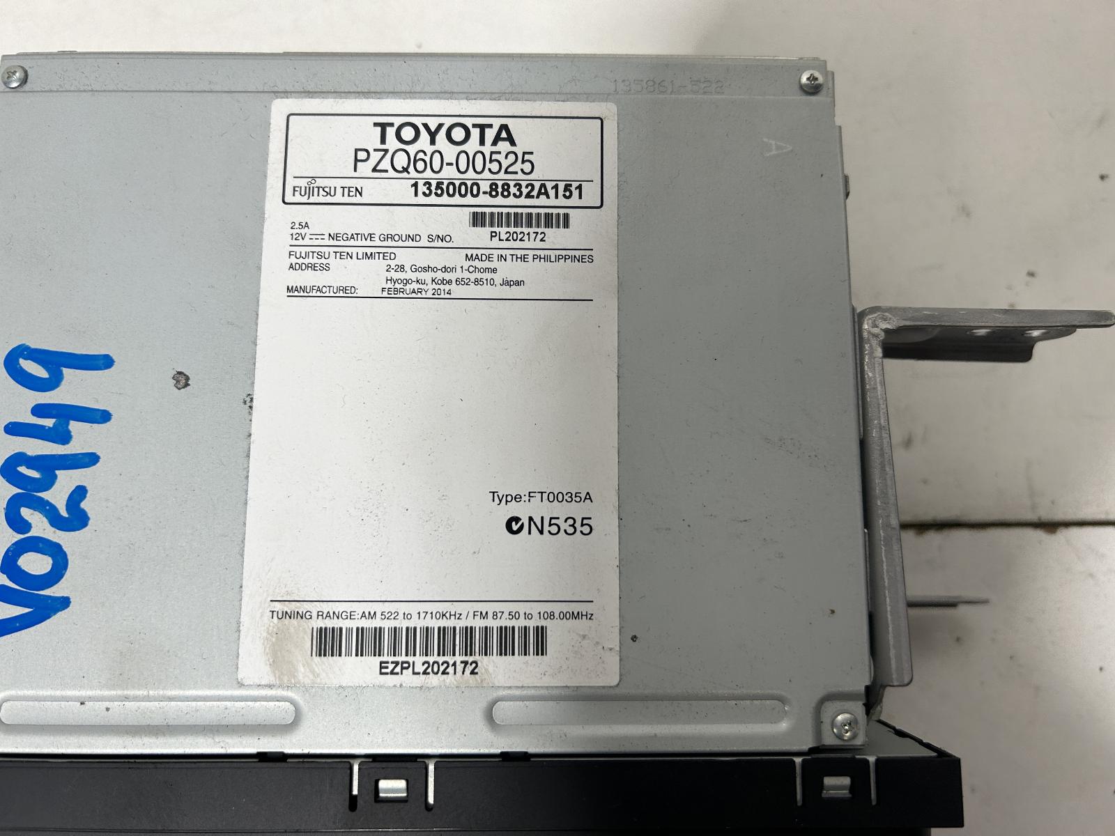 View Auto part Radio/Cd/Dvd/Sat/Tv Toyota Tarago 2014