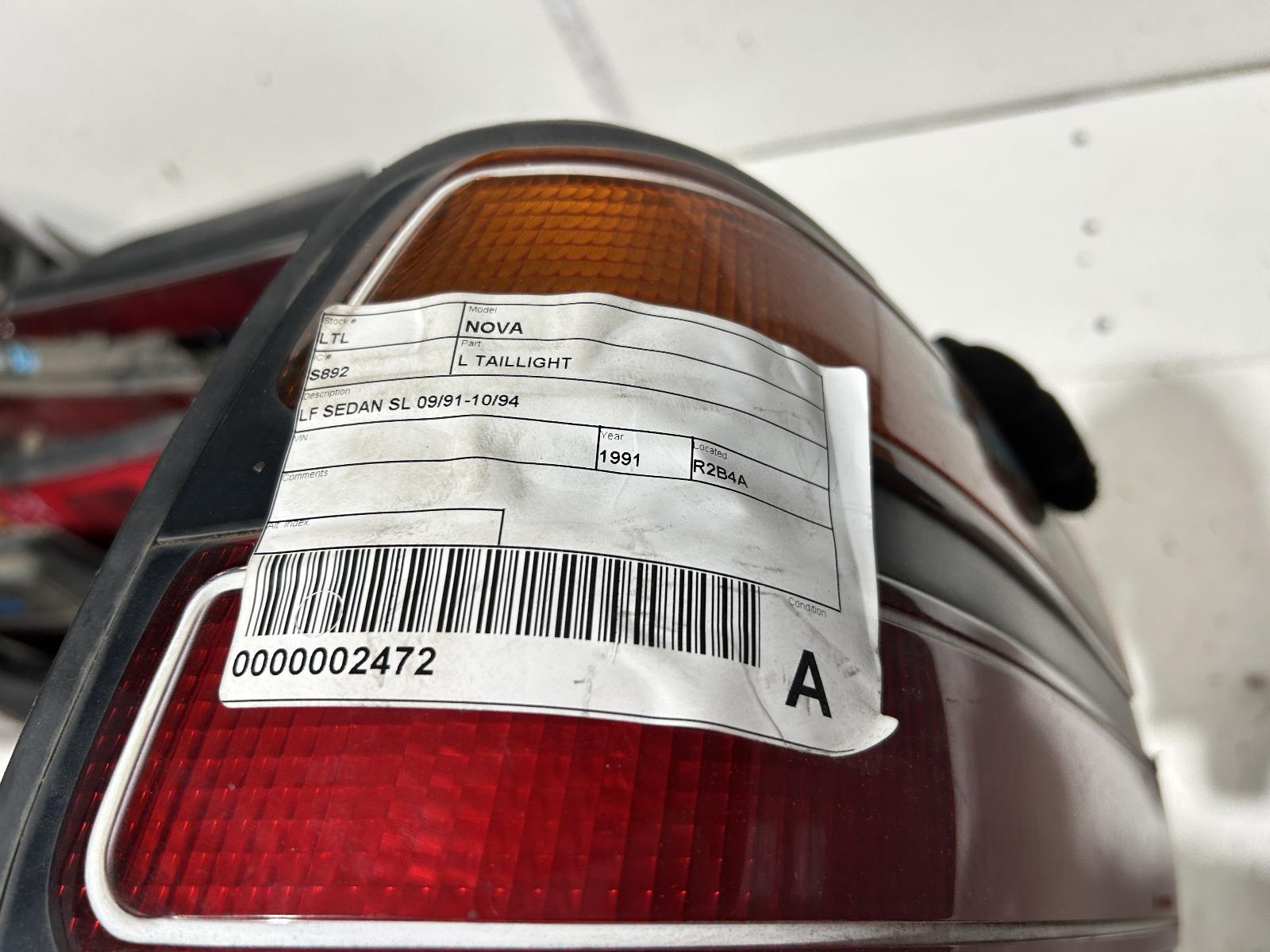 View Auto part Left Taillight Holden Nova 1991