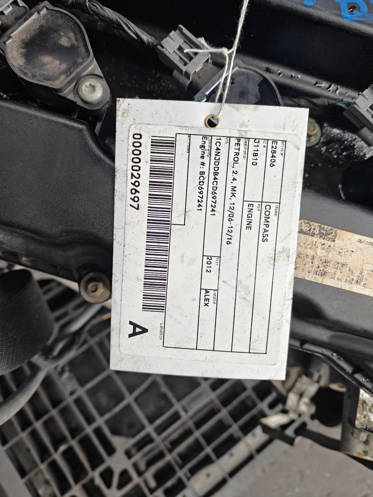 View Auto part Engine Jeep Compass 2012
