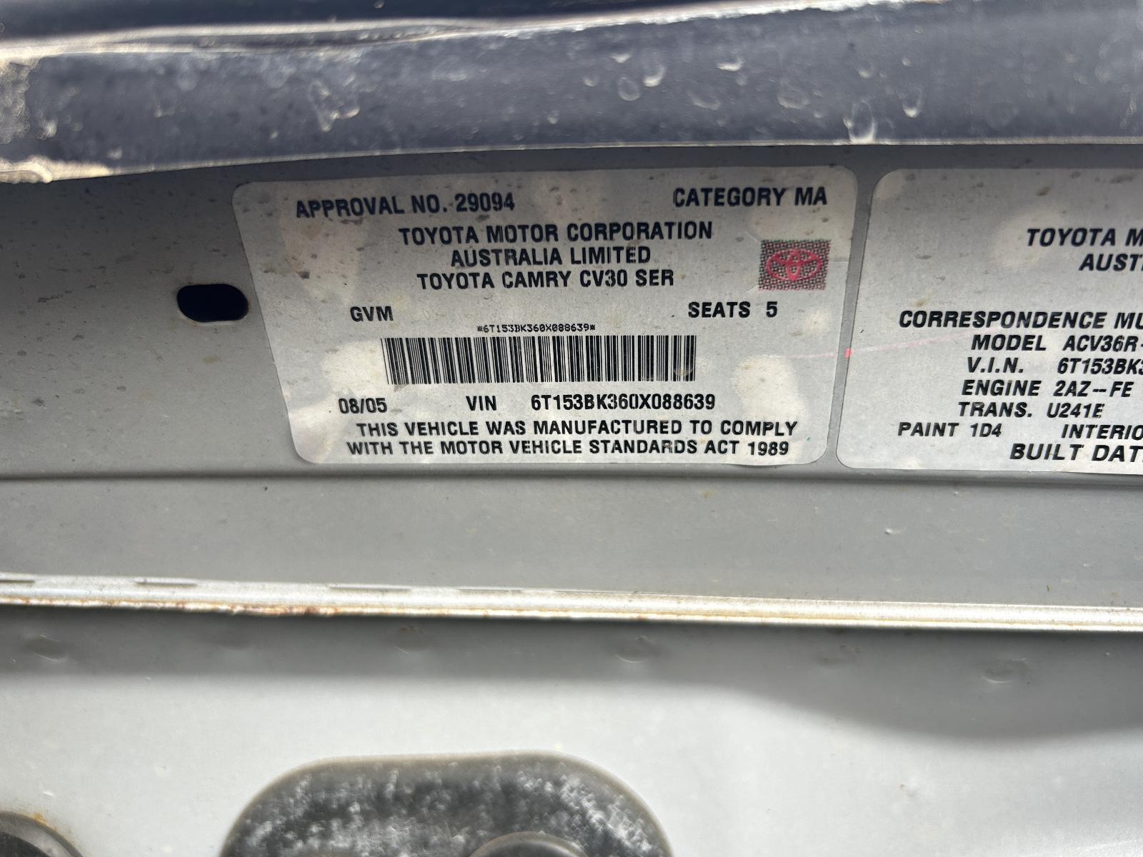 View Auto part Left Taillight Toyota Camry 2005
