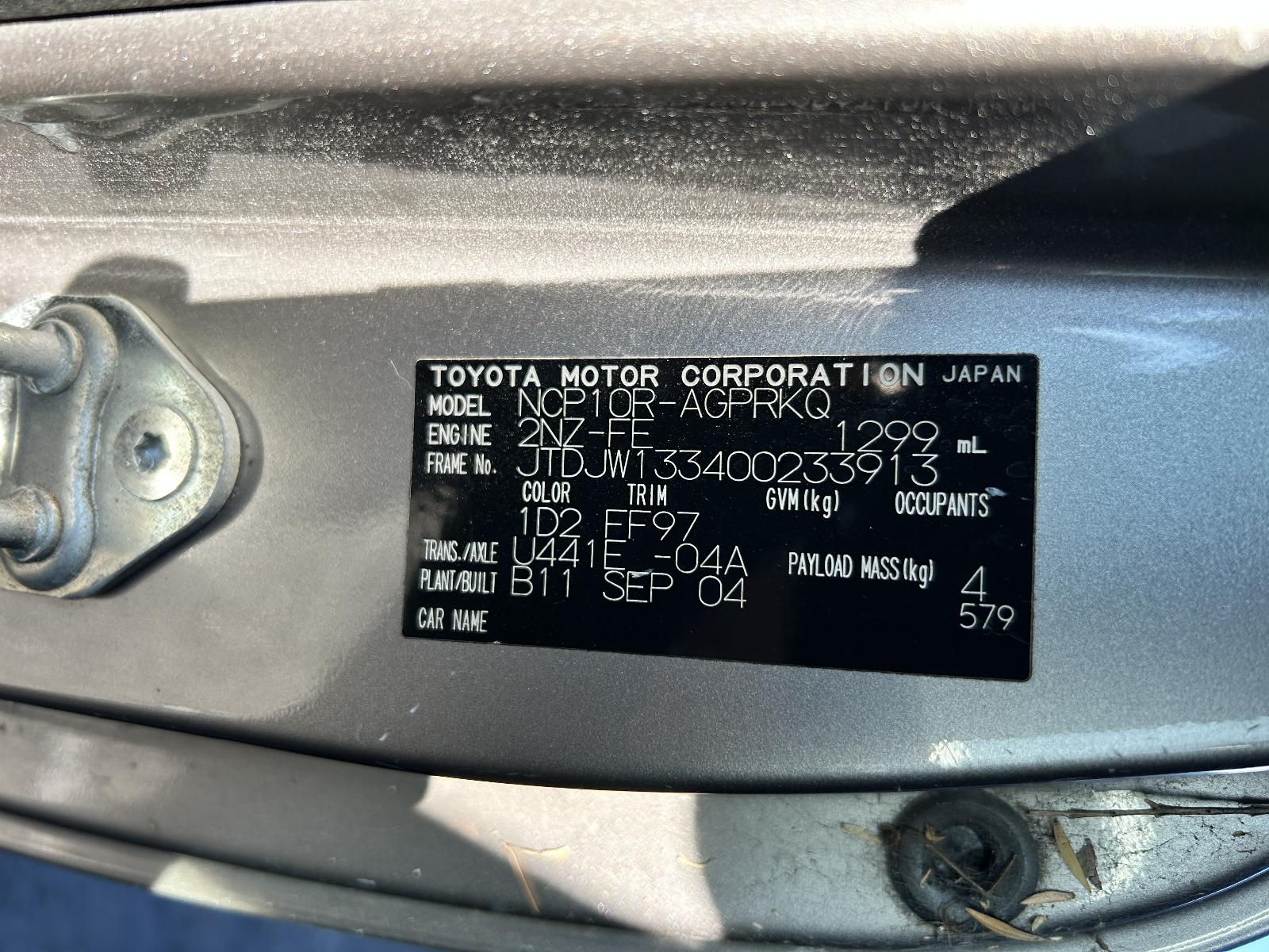 View Auto part F/Bar Reinforc/Brack Toyota Echo 2004