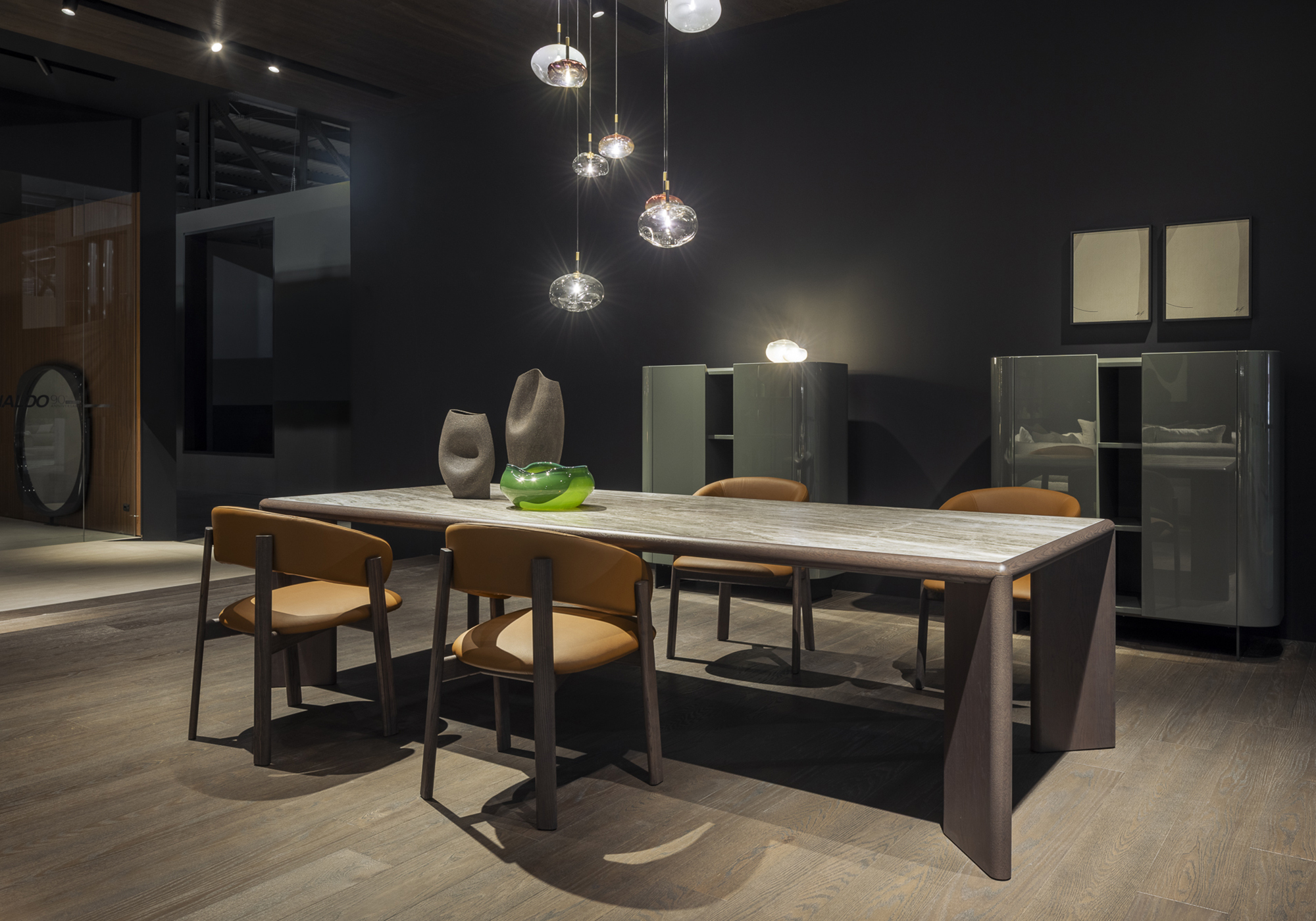 Salone del Mobile 2026 Bonaldo Oshi table and Alpha chair, photography Marek Swoboda