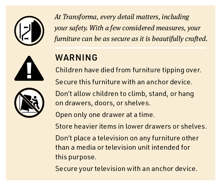 Furniture Safety Warning