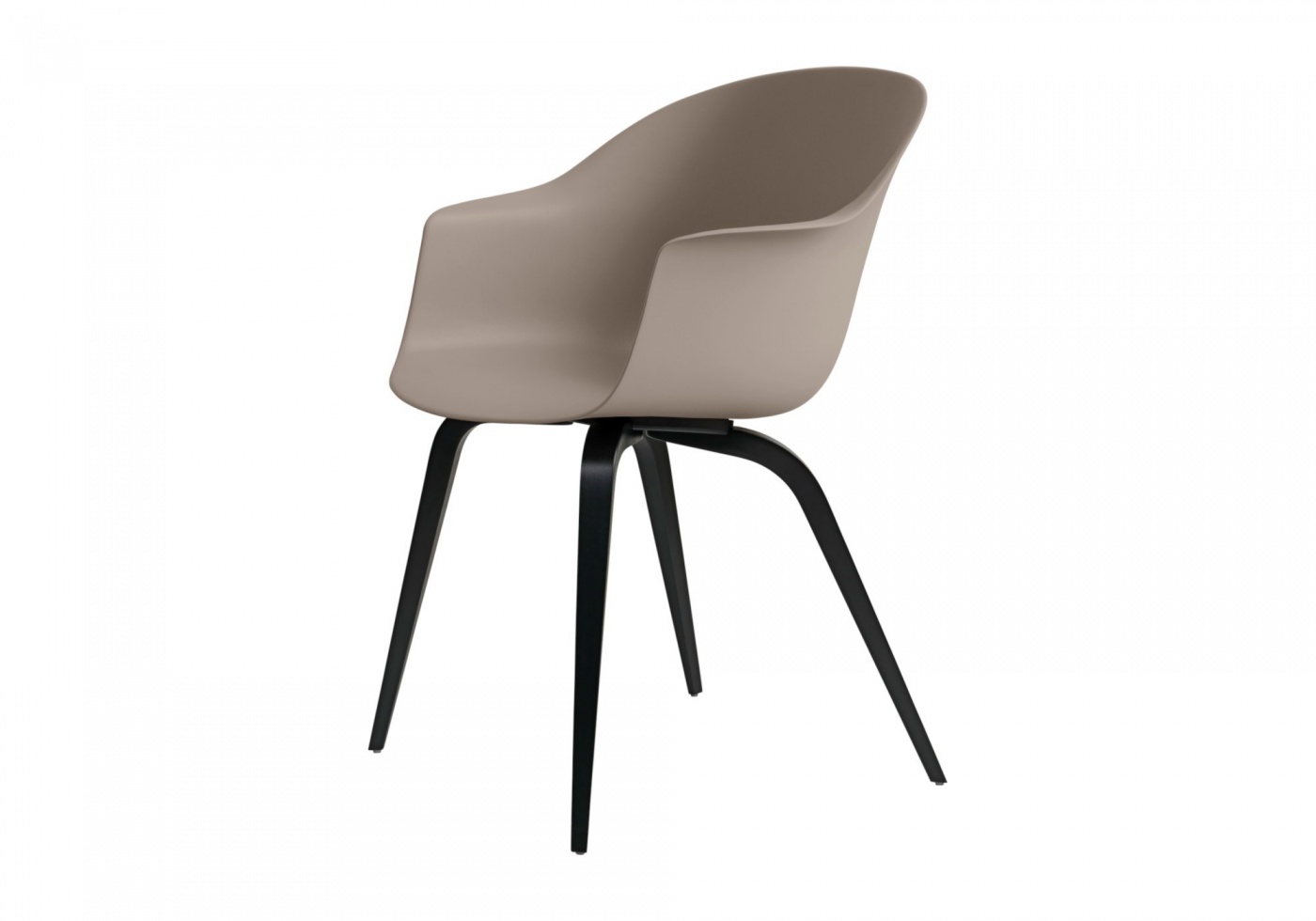 Gubi Bat Din Chair Shell Oak White