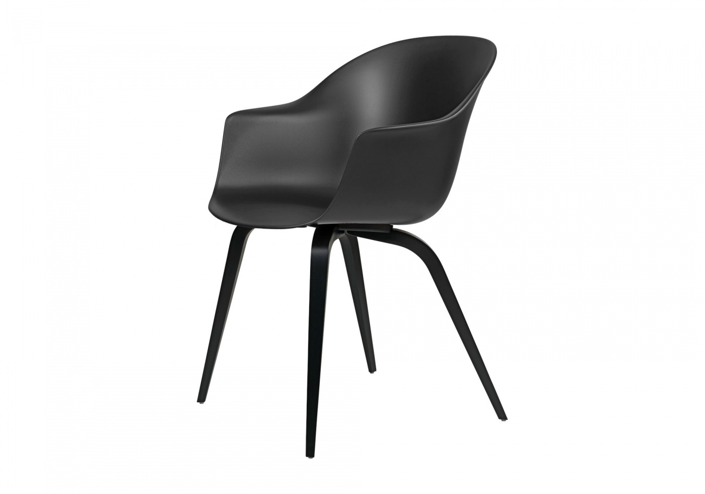 Gubi Bat Din Chair Shell Oak White