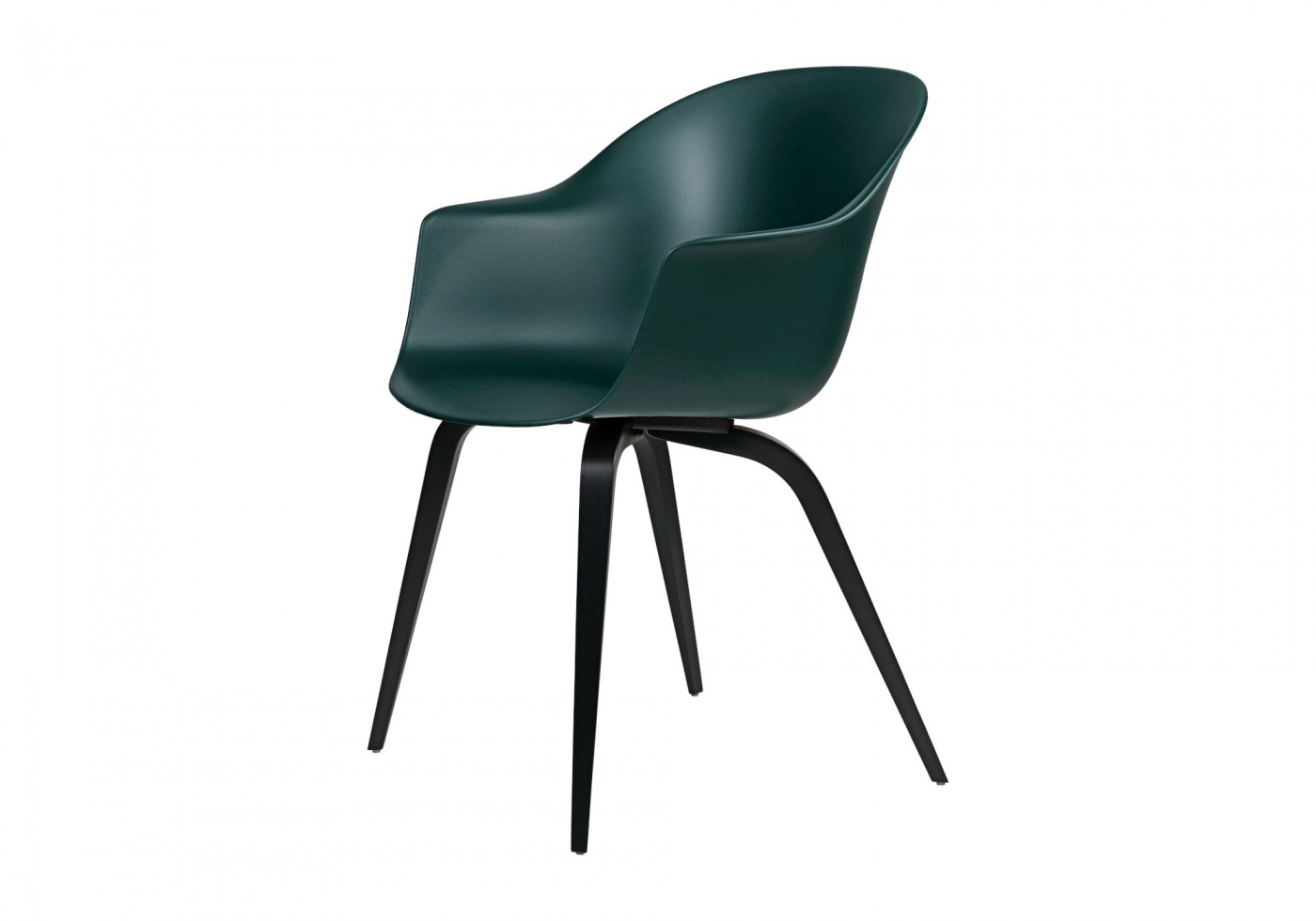 Gubi Bat Din Chair Shell Oak White