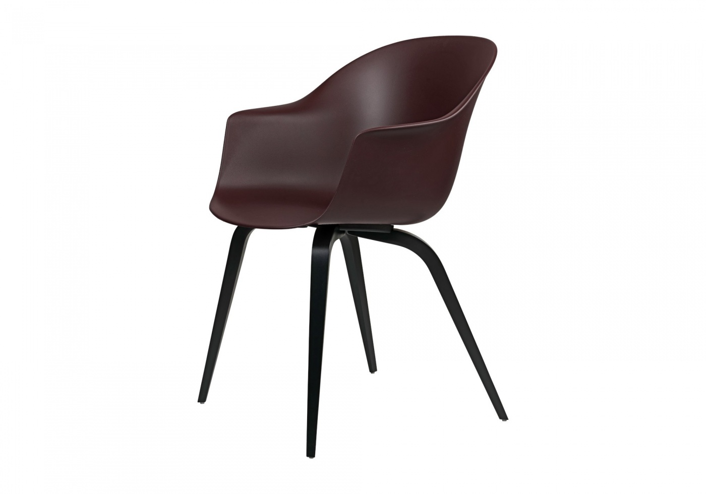 Gubi Bat Din Chair Shell Oak White