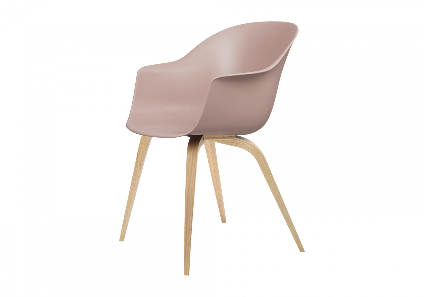 Gubi Bat Din Chair Shell Oak White
