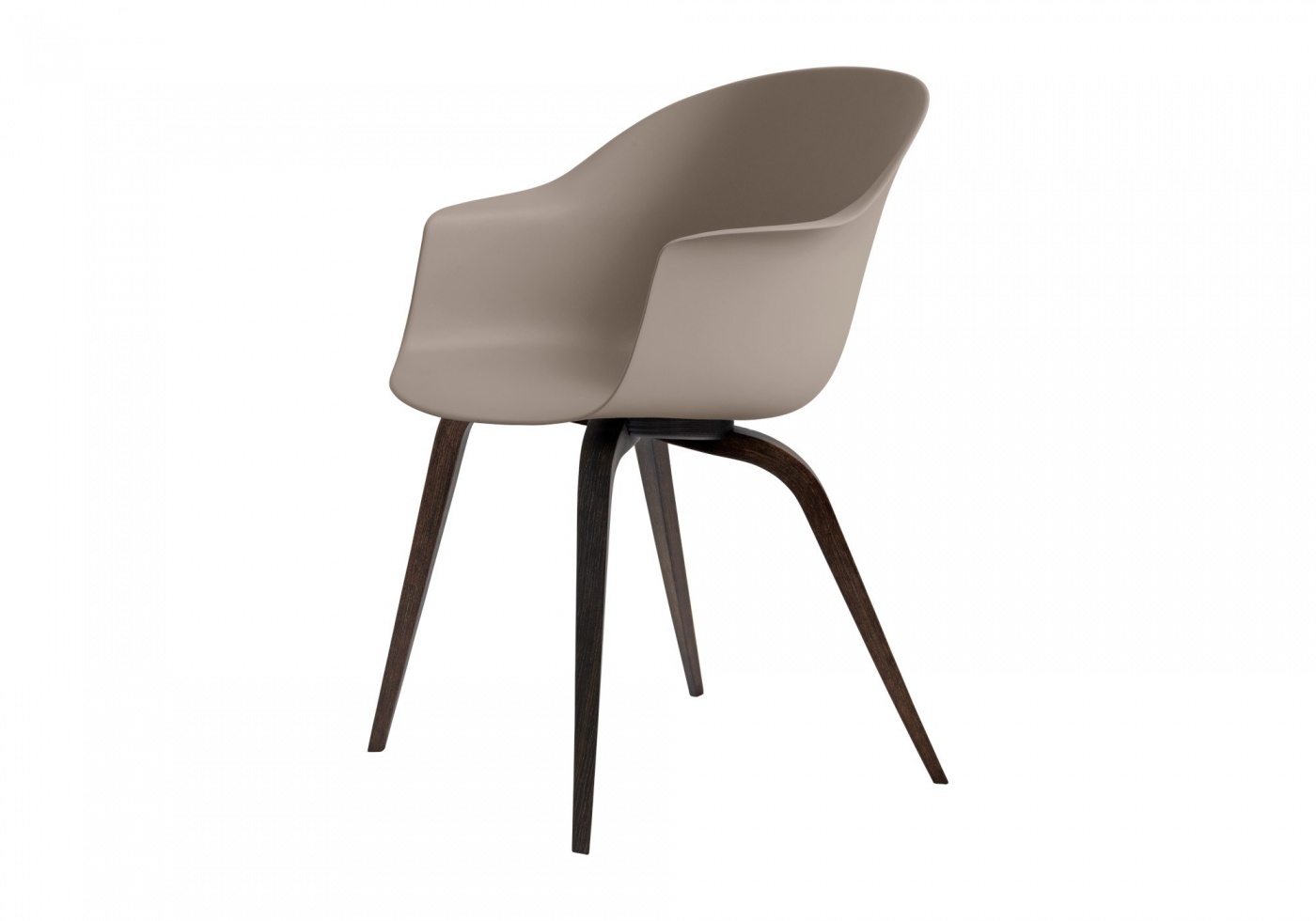 Gubi Bat Din Chair Shell Oak White