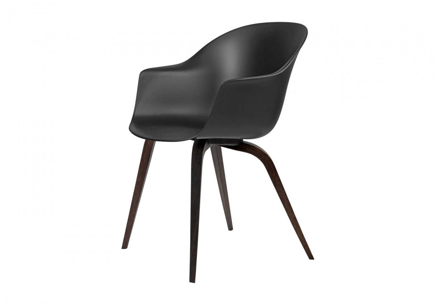 Gubi Bat Din Chair Shell Oak White