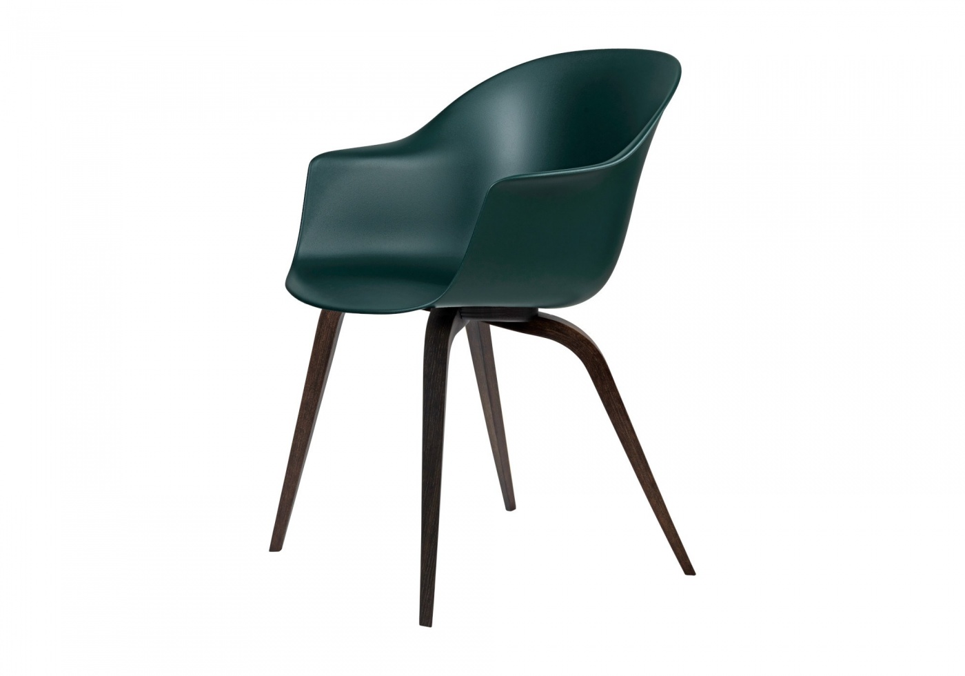 Gubi Bat Din Chair Shell Oak White