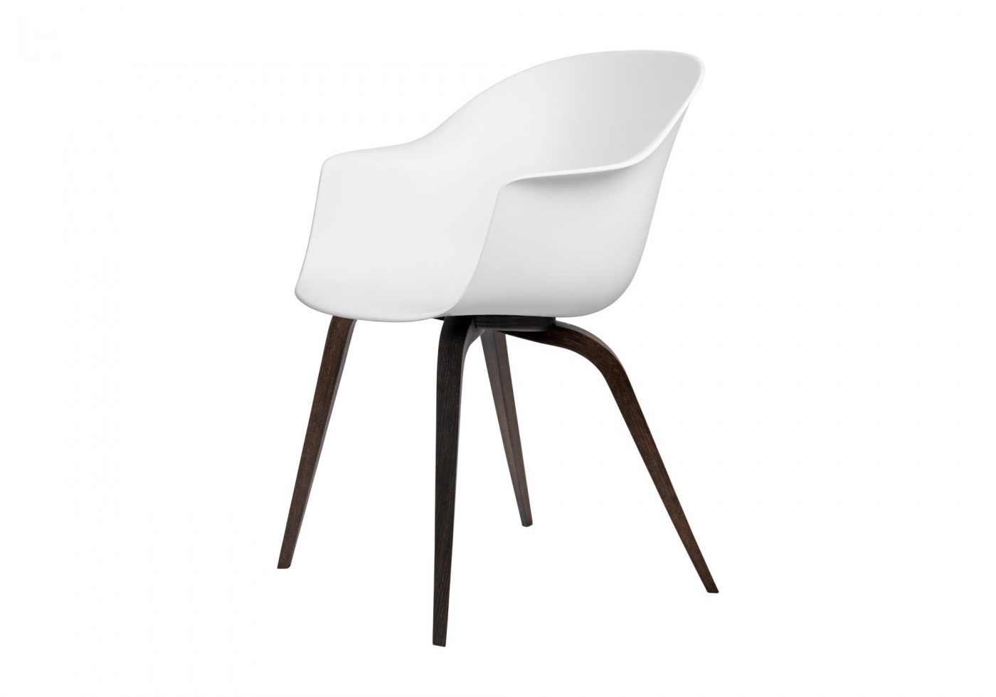 Gubi Bat Din Chair Shell Oak White