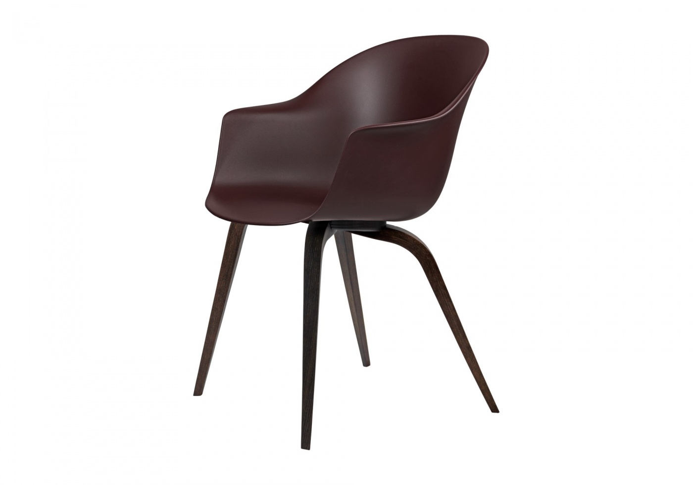 Gubi Bat Din Chair Shell Oak White