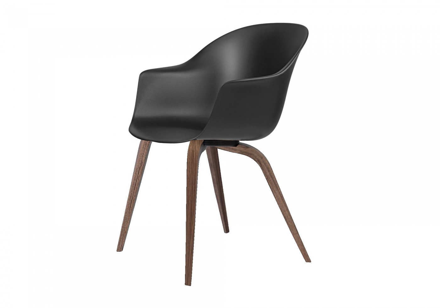 Gubi Bat Din Chair Shell Oak White