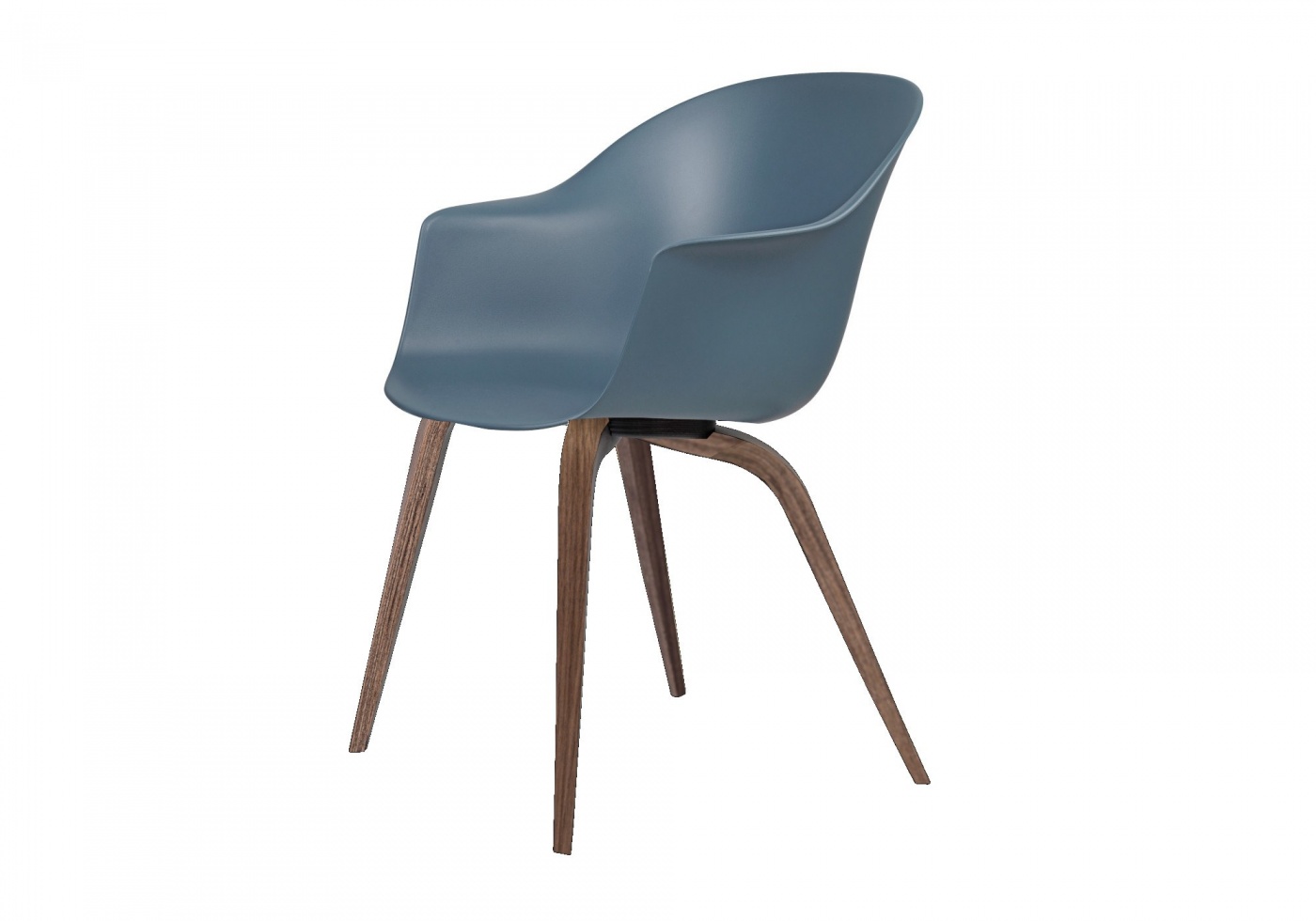 Gubi Bat Din Chair Shell Oak White