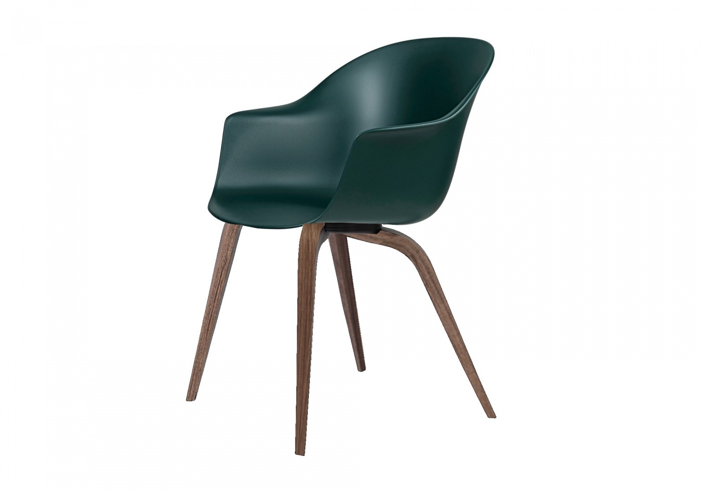 Gubi Bat Din Chair Shell Oak White