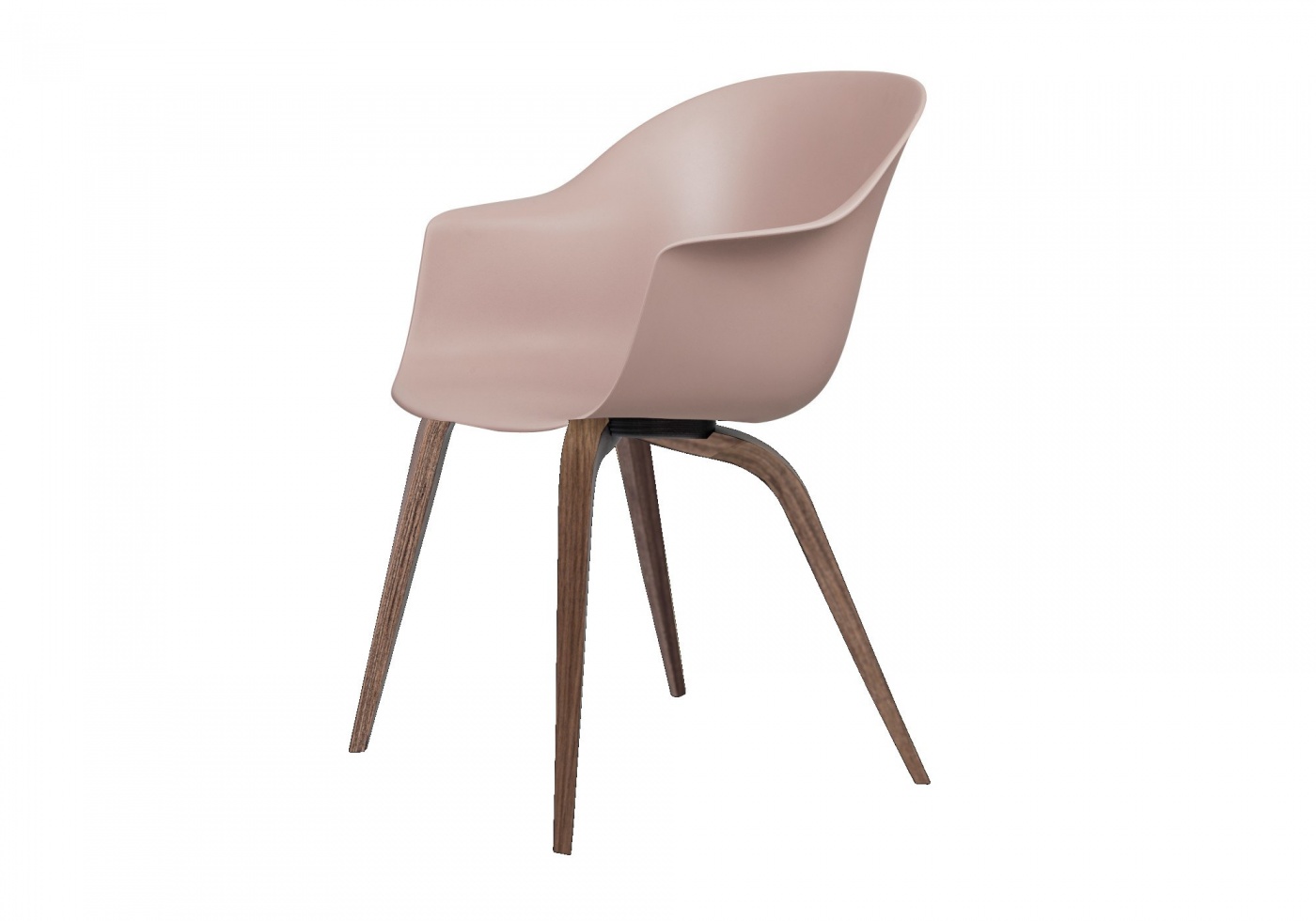 Gubi Bat Din Chair Shell Oak White