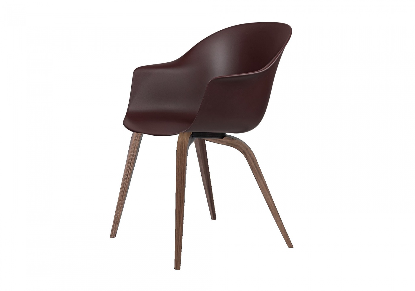 Gubi Bat Din Chair Shell Oak White