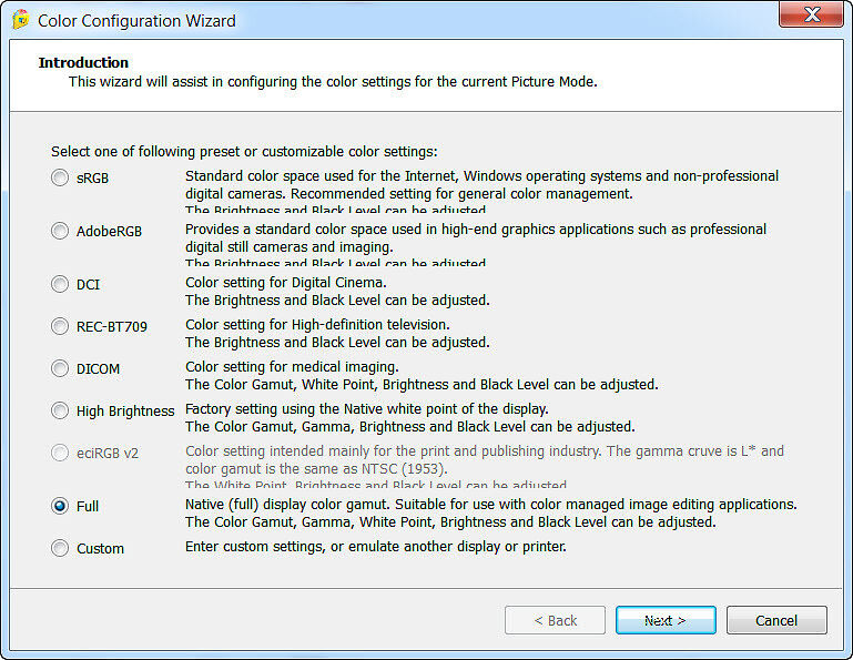 Choose Preset