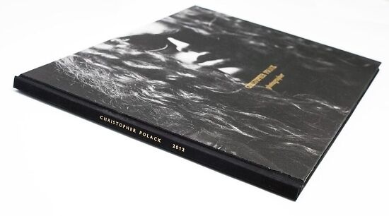 Perfect bound folio covered in custom fabric printed Cotton.