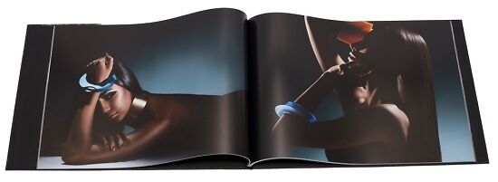Inside the folio featuring artwork from Chris Polack on Chromajet Centurion Duo Lustre 230gsm paper.