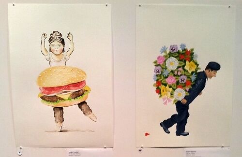Sandra Eterovic, ‘Hamburger Ballerina’ and ‘Man of Flowers’.