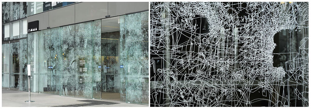 Image: Window Shopping Frost Drawing at GoMA Gallery by Gosia Wlodarczak