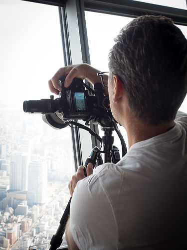 Dan Avila hard at work with his Fujifilm GFX