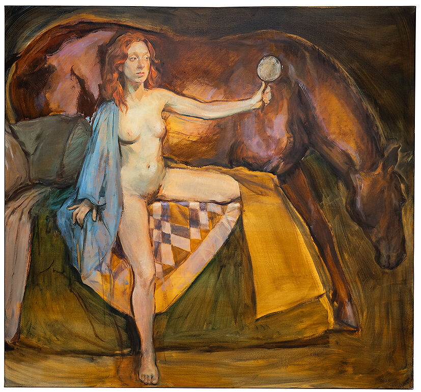 Archer Davies, Possession, oil on linen, 148cm x 138cm, 2024