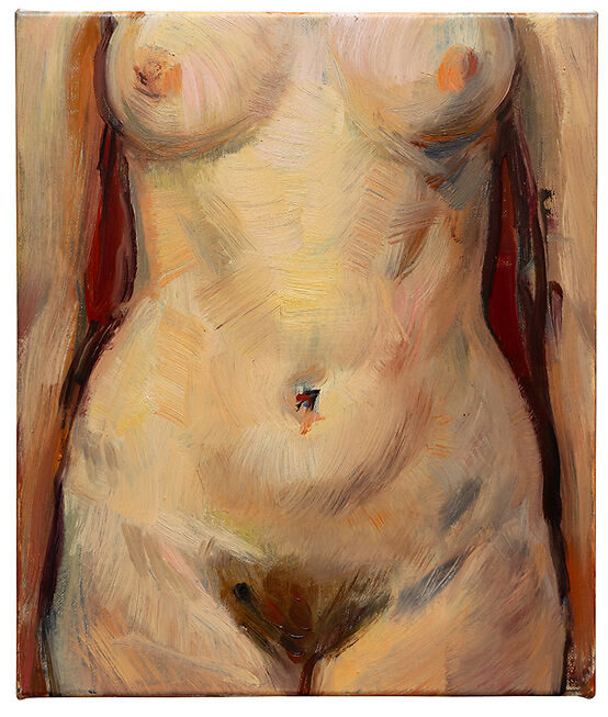 Archer Davies, Belly, oil on linen, 23cm x 27cm, 2024