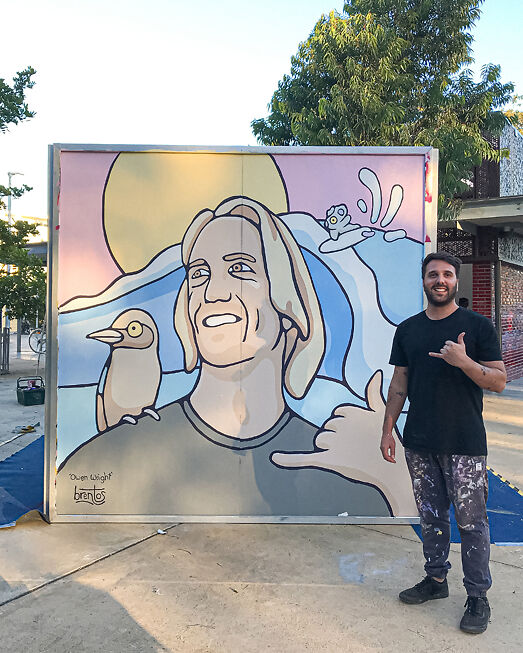 Portrait of Australian surfer Owe Wright