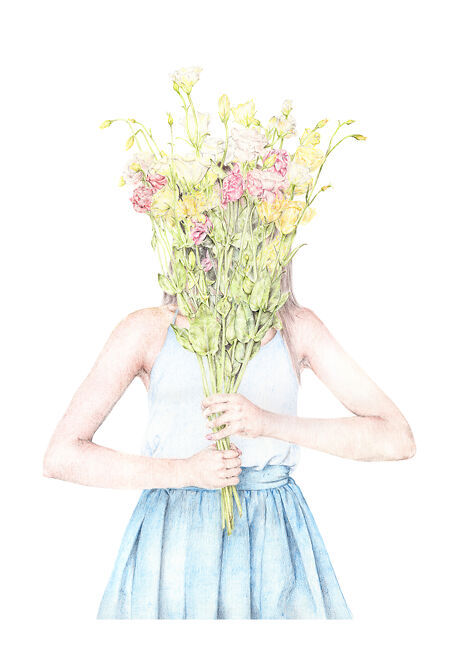 Carmen Hui Girl With Wildflowers A2