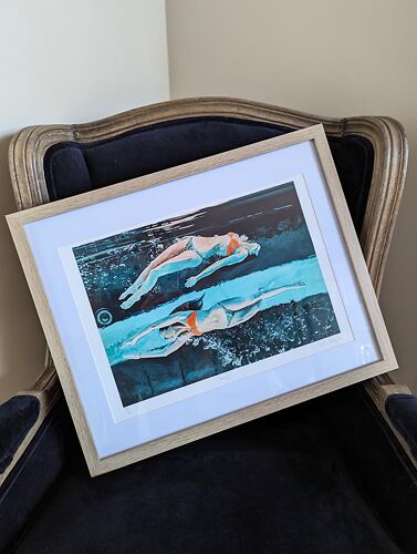 Caroline Healey - Swimming Girls (framed)