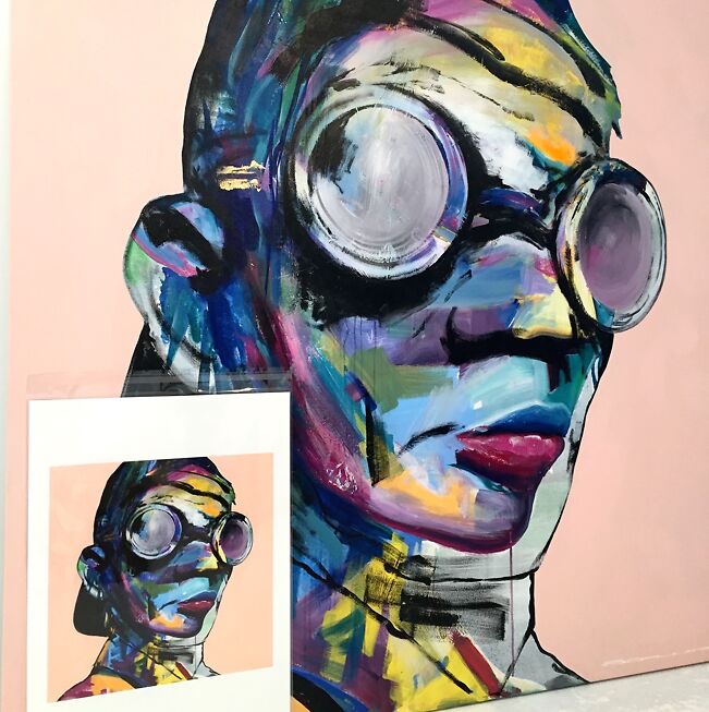 As One Original next to Limited Edition Print
