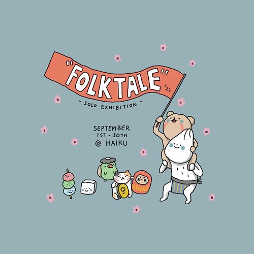 Julia's solo exhibition Folktale is  Haiku cafe and bar September 1st - 30th.