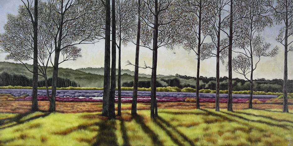 Karen Standke, Millingandi Landscape I - Through the Trees, 122 x 61cm, 2025, Oils on Linen