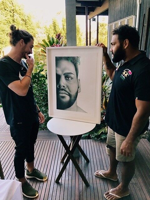 Kris Hartas with Framed Head